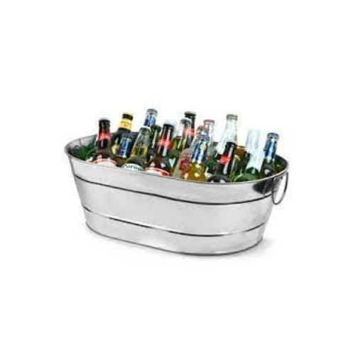 Galvanized Oval Ice Tub, 18"