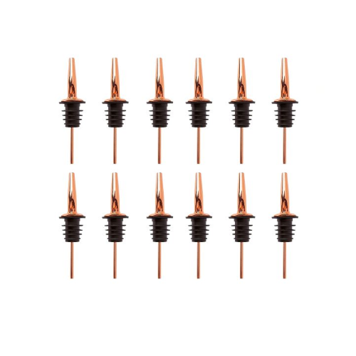 Pack of 12 Copper Plated Spirit Pourer