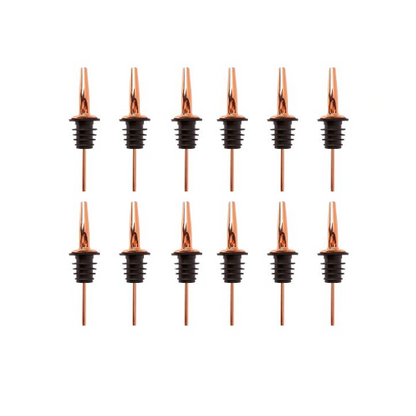 Pack of 12 Copper Plated Spirit Pourer