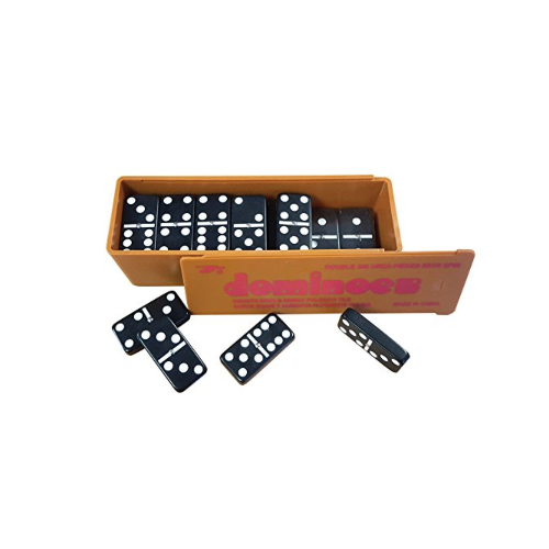 Dominoes- Double Six Plastic White Spots Spinners Chabrias Ltd - Premium Toy from Chabrias Ltd - Just £9.99! Shop now at Chabrias Ltd