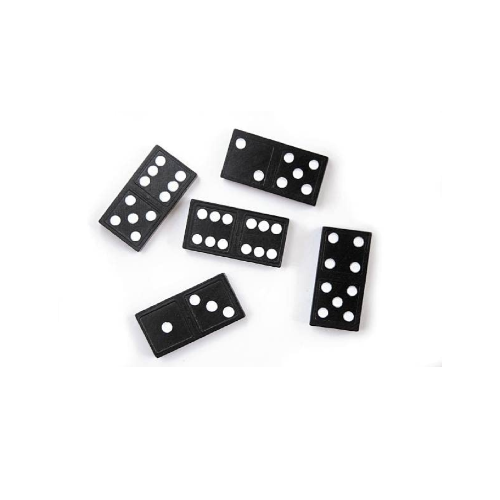 Dominoes- Double Six Plastic White Spots Spinners Chabrias Ltd - Premium Toy from Chabrias Ltd - Just £9.99! Shop now at Chabrias Ltd