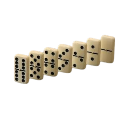 Dominoes- double six, plastic,black spots,spinners-00121 - Premium Toy from Chabrias Ltd - Just £9.99! Shop now at Chabrias Ltd