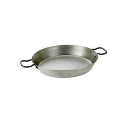 Samuel Groves Paella Pan Wide and Shallow BBQ Cooking Strong Carbon Steel Construction for Cooking Mediterranean Dishes Made in England - Premium Kitchen from Samuel Groves - Just £27! Shop now at Chabrias Ltd