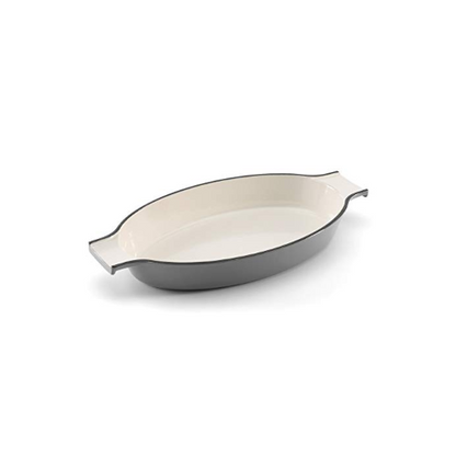 Samuel Groves - Enamel Cast Iron Gratin Dish 36cm - Premium Kitchen from Chabrias Ltd - Just £49.99! Shop now at Chabrias Ltd