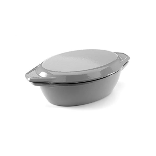 Samuel Groves - Enamel Cast Iron Oval Covered Casserole Dish & Lid 32.5cm By Chabrias LTD - Premium Kitchen from Chabrias Ltd - Just £74.99! Shop now at Chabrias Ltd