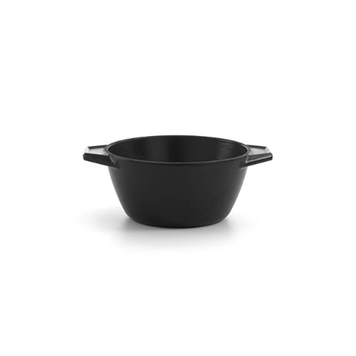 Enamelled Cast Iron Round Casserole Dish with Lid, 16.5cm, Black by Chabrias LTD - Premium Kitchen from Chabrias Ltd - Just £44.99! Shop now at Chabrias Ltd