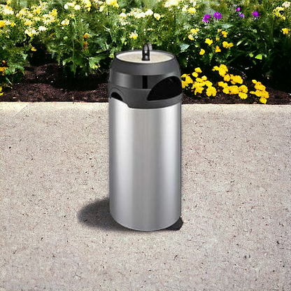 Meliconi Outdoor Waste Bin, Capacity-60 Litre, Stainless Steel, Multi-Colour, One-Size - Premium Home from Chabrias Ltd - Just £89.99! Shop now at Chabrias Ltd