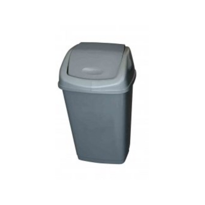 Plastic swing top, flip top, bin grey 25 Litre by Chabrias Ltd - Premium BISS from Chabrias Ltd - Just £11.99! Shop now at Chabrias Ltd