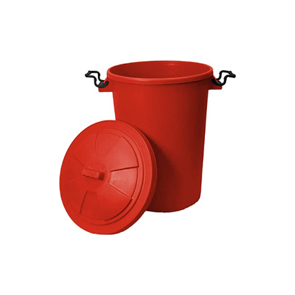 Chabrias Ltd 85 Litre Extra Large Heavy Duty Red Clip Bin Dustbin Recycling Bin Waste Bin - Premium Home from Chabrias Ltd - Just £39.99! Shop now at Chabrias Ltd