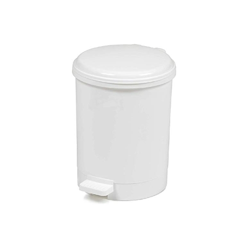 Pack of 6 White Pedal Bins, 20L