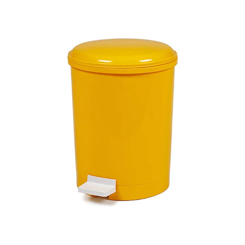 Pack of 6 Yellow Pedal Bins, 20L