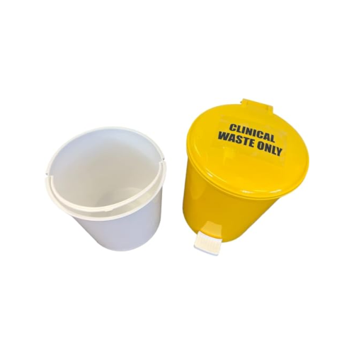 Pack of 6 Yellow Pedal Bins, 20L