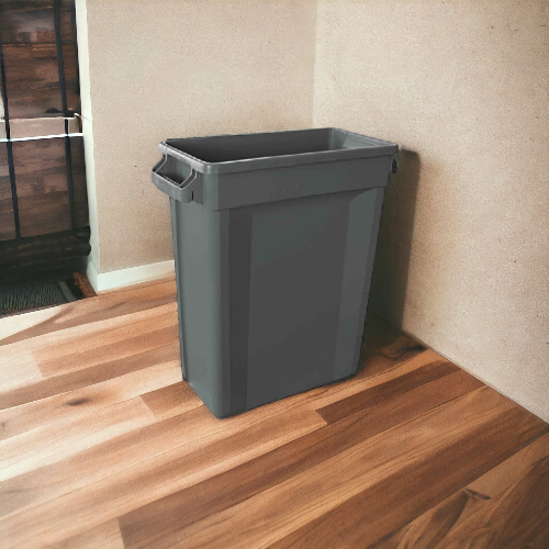 Grey Slim Recycling Bin, 60L