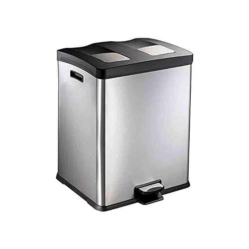 Stainless Steel Recycling Twin Bin, 60L