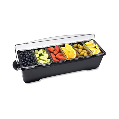 6 Premium Compartment Holder, Black/White