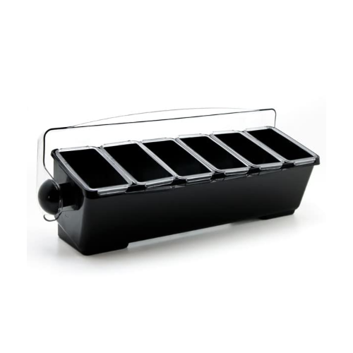 6 Premium Compartment Holder, Black/White