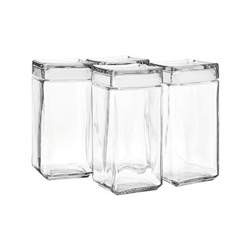 Set of 2 Anchor Hocking Storage Jars with Glass Lids