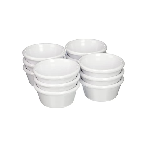 Chabrias Pack of 12 Plain Traditional Melamine Ramekins Condiment Pots, Sauce Ramekins, Dip Bowls, Tough Plastic Sauce Pots, Made in England - Premium Kitchen from Chabrias Ltd - Just £11.99! Shop now at Chabrias Ltd