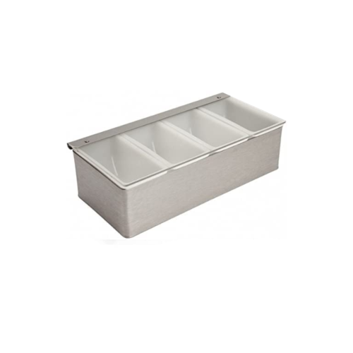 4 Compartment Holder. Stainless Steel