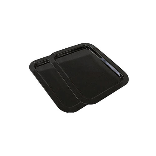 2X 36cm British Vitreous Enamel Oven Baking Roasting Tray