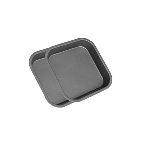 8" British Non-Stick Twin Pack Square Cake Tins