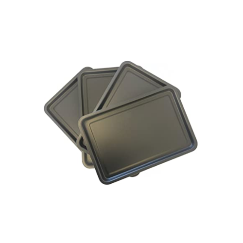 4 Large Non-Stick British Oven Baking Trays, 35 x 25 cm