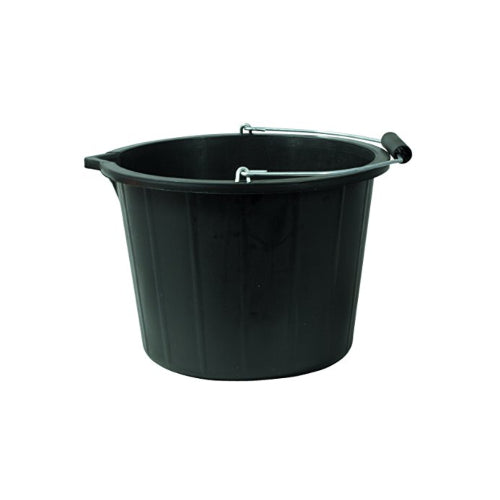 Black Plastic Bucket, 15L