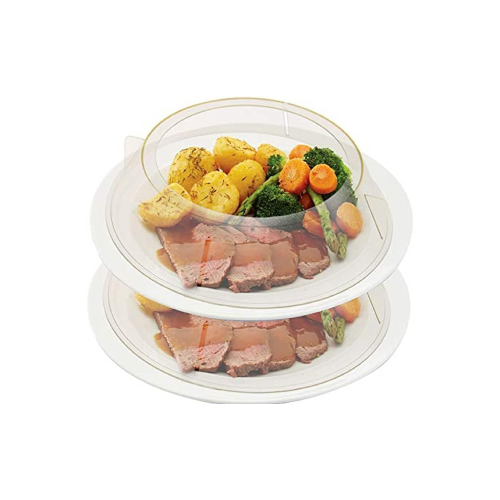 Pack of 10 Microwave Plates, With Rings - Premium DISHWARE_PLATE from Chabrias - Just £17.99! Shop now at Chabrias Ltd