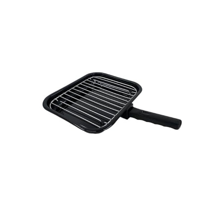 28cm British Vitreous Enamel Grill Pan & Handle, Wire Rack - Premium Home from Chabrias - Just £14.99! Shop now at Chabrias Ltd