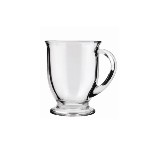 Pack of 12 Anchor Hocking Glass Coffee Mugs, 8oz