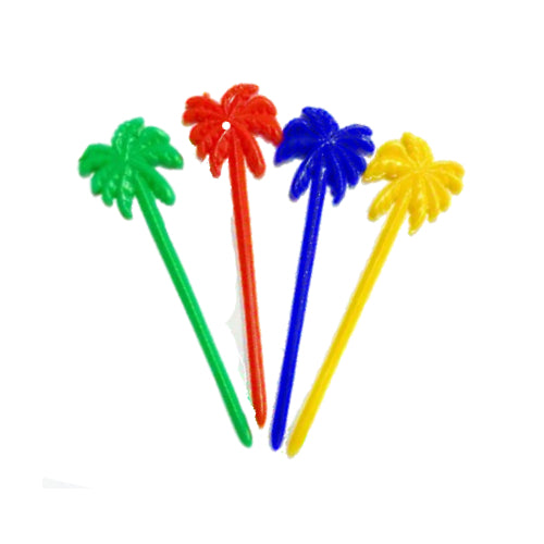 Multicoloured Palm Tree Skewers/Stirrers (x200) - Premium Kitchen from Chabrias - Just £7.99! Shop now at Chabrias Ltd