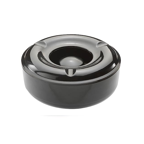 Stainless Steel Ashtray, Black