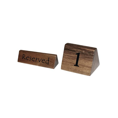 Wooden Reserved Sign/Menu Holder Gripper Cafe Restaurant Tableware 10pc - Premium BISS from Chabrias Ltd - Just £19.99! Shop now at Chabrias Ltd