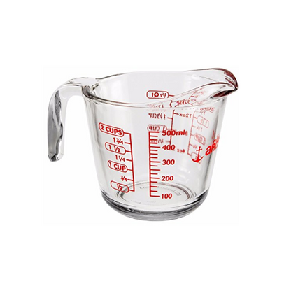 Anchor Hocking 500ml Glass Measuring Jug With Pint & Cups Measurements - Premium Home from Chabrias Ltd - Just £7.99! Shop now at Chabrias Ltd