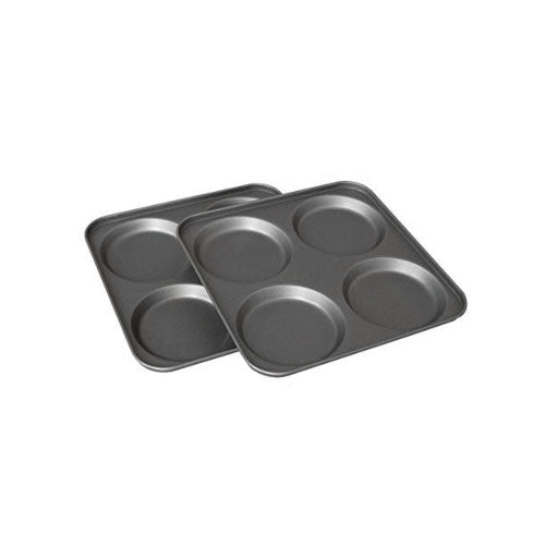 2X 4-Cup British Non-Stick Yorkshire Pudding Tray