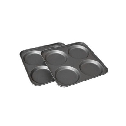 Samuel Groves 2X 4 Cup Yorkshire Pudding Tray Superior Long Life Double Coated Non Stick Made in England - Premium Kitchen from Chabrias Ltd - Just £8.99! Shop now at Chabrias Ltd