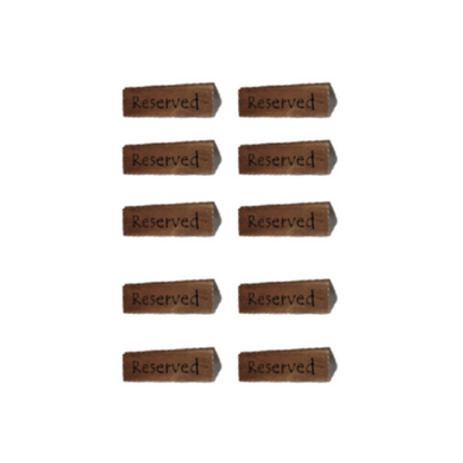 Wooden Reserved Sign/Menu Holder Gripper Cafe Restaurant Tableware 10pc - Premium BISS from Chabrias Ltd - Just £19.99! Shop now at Chabrias Ltd