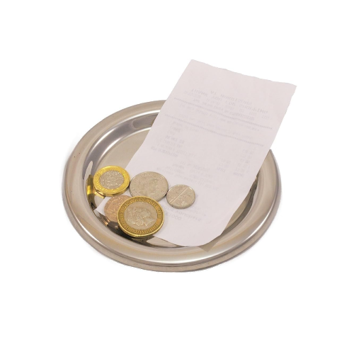 Pack of 2 Round Stainless Steel Tip Tray, 14 cm - Premium Kitchen from Chabrias - Just £4.99! Shop now at Chabrias Ltd