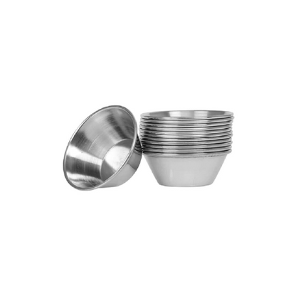 Pack of 12 Stainless Steel Ramekins, 1.5oz - Premium Kitchen from Chabrias - Just £9.99! Shop now at Chabrias Ltd