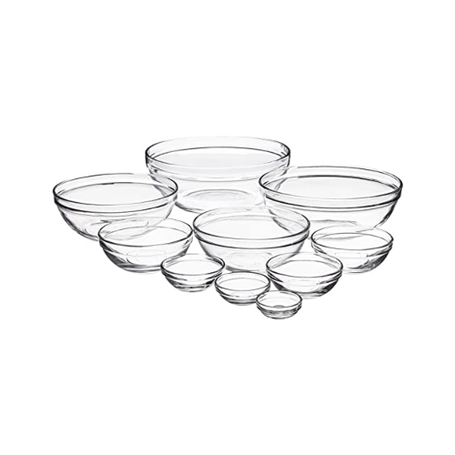 Anchor Hocking Clear Bowls, (10-Piece)