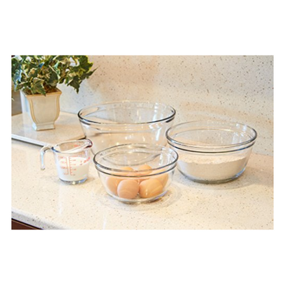 Anchor Hocking Mixing Bowls and Measuring Cup Set, (4-Piece)