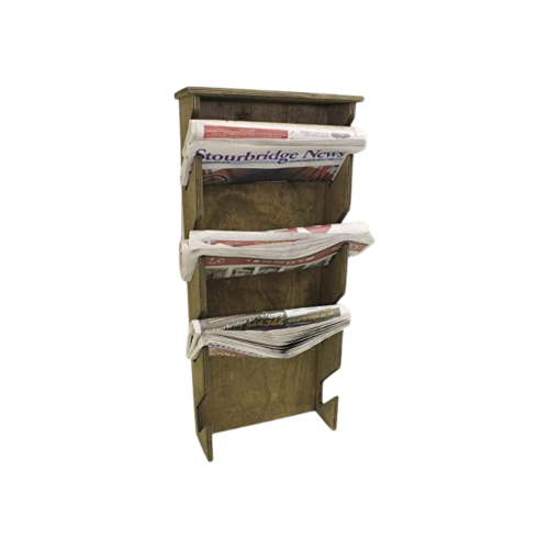 Wooden Newspaper Magazine Rack Dark Oak - by Chabrias Ltd - Premium Home from Chabrias Ltd - Just £39.99! Shop now at Chabrias Ltd