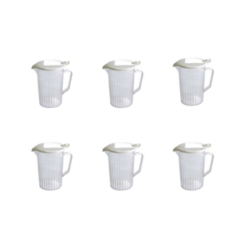 Pack of 6 Plastic Pitcher, 1.4L