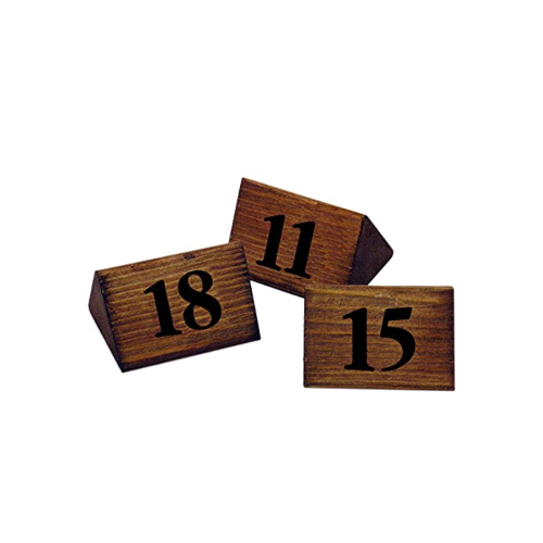 10x Dark Oak Wooden Table 11-20 Number Signs - Premium Kitchen from Chabrias Ltd - Just £9.99! Shop now at Chabrias Ltd