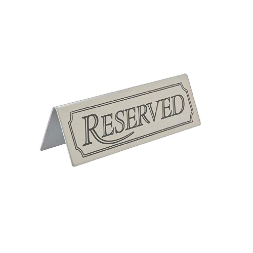 Reserved Sign - Set of 5 | Stainless Steel Restaurant Table Signs | Reserved Tent Signs for Restaurants, Hotels and cafes - Premium Office Product from Chabrias Ltd - Just £11.99! Shop now at Chabrias Ltd