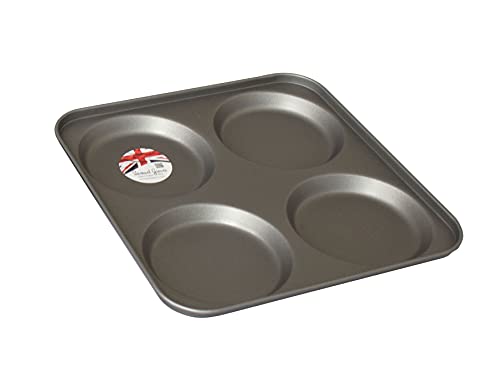 Samuel Groves 4 Cup Single Giant Yorkshire Pudding Oven Tray Non Stick Made in England - Premium Kitchen from Chabrias Ltd - Just £5.99! Shop now at Chabrias Ltd