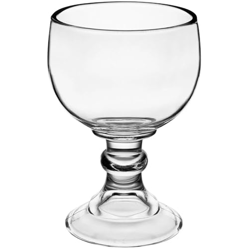 Chabrias Ltd 18oz/510ml Stemmed Dessert Dish | Perfect for Sundaes, Tiramisu, Knickerbocker Glory & More | Thick Glass Dessert Bowls