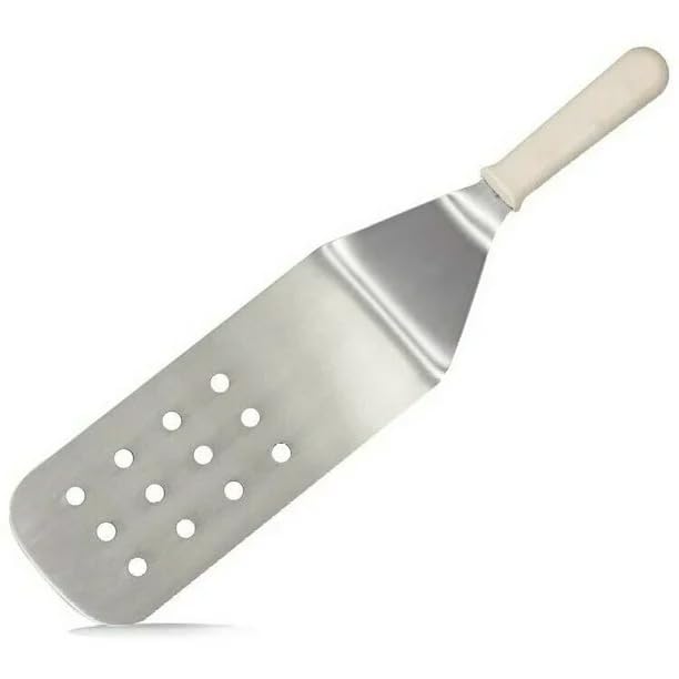 3" x 8" Stainless Steel Perforated Flexible Turner/Spatula - Versatile Kitchen Tool for Cooking and Grilling - Premium Kitchen from Chabrias Ltd - Just £9.99! Shop now at Chabrias Ltd