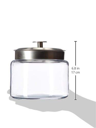 Anchor Hocking 96-Ounce Mini Montana Jars with Brushed Aluminum Metal Covers, Set of 2 - Premium Kitchen from Chabrias Ltd - Just £49.99! Shop now at Chabrias Ltd