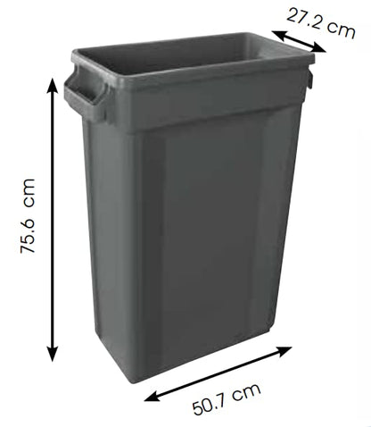 Chabrias 87 Litre Slim Bin Recycling Container, Space Saving Design, Rectangular, Plastic - Premium BISS from Chabrias Ltd - Just £49.99! Shop now at Chabrias Ltd